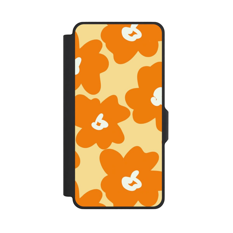 Galaxy S26+ NIVOflip Retro floral pattern Päivi yellow orange