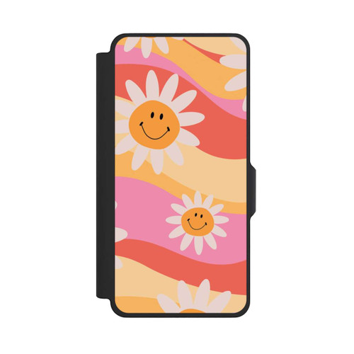 Samsung Galaxy S26+ NIVOflip Retro Smiles Orange Colorful