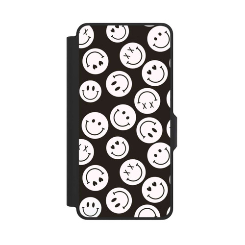 Samsung Galaxy S26+ NIVOflip Smiles Emotes Pattern Black And White