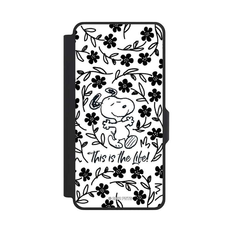 Galaxy S26+ NIVOflip Snoopy schwarz und weiß This Is The Life