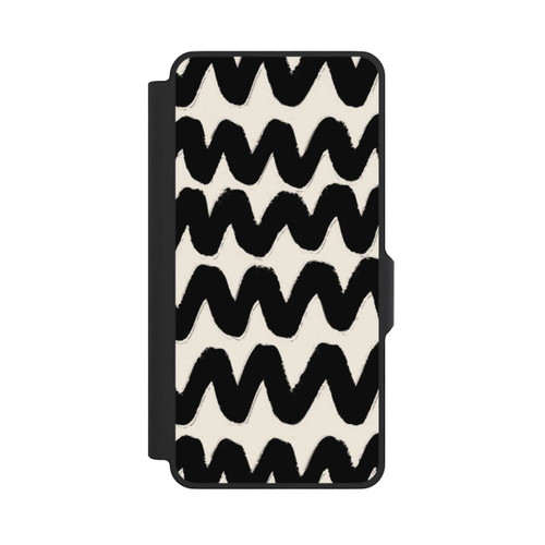 Samsung Galaxy S26+ NIVOflip Vagues Noires Pattern