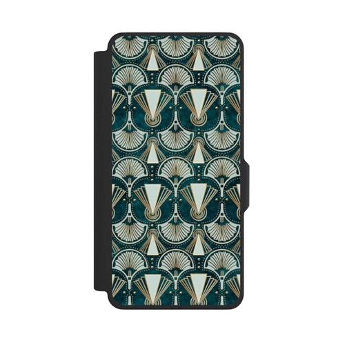 Samsung Galaxy S26+ NIVOflip Art Deco Green Pattern