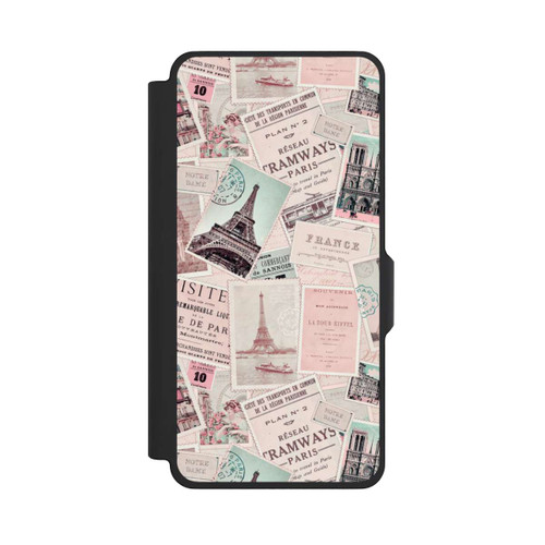 Samsung Galaxy S26+ NIVOflip Vintage Paris Postcards Pattern