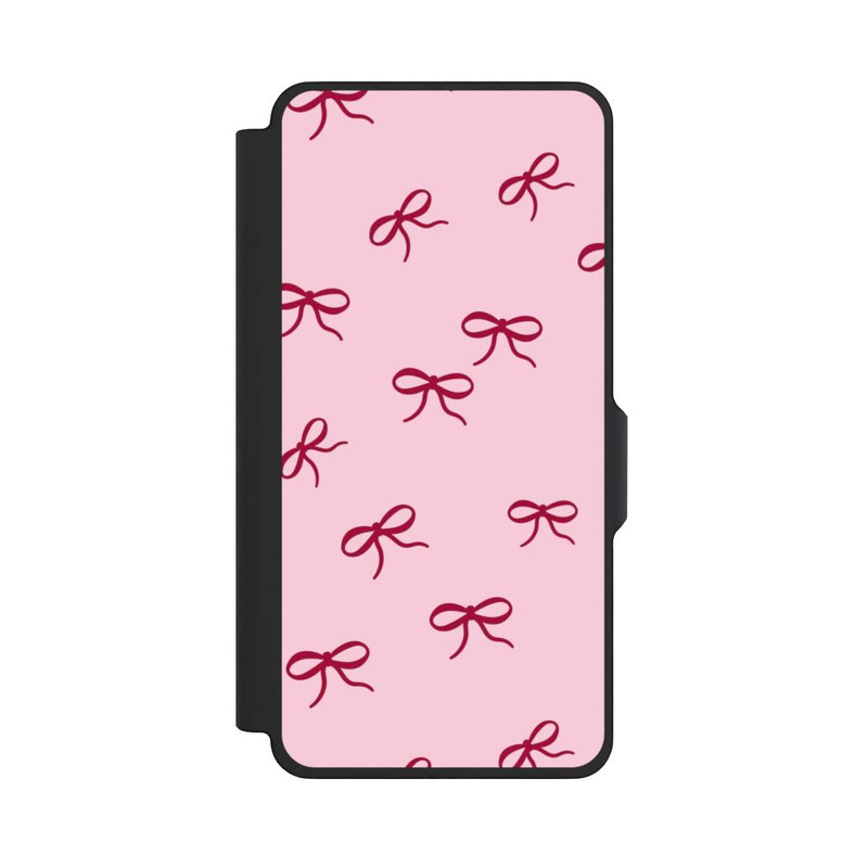 Galaxy S26+ NIVOflip Schleifen Muster Rot Pink