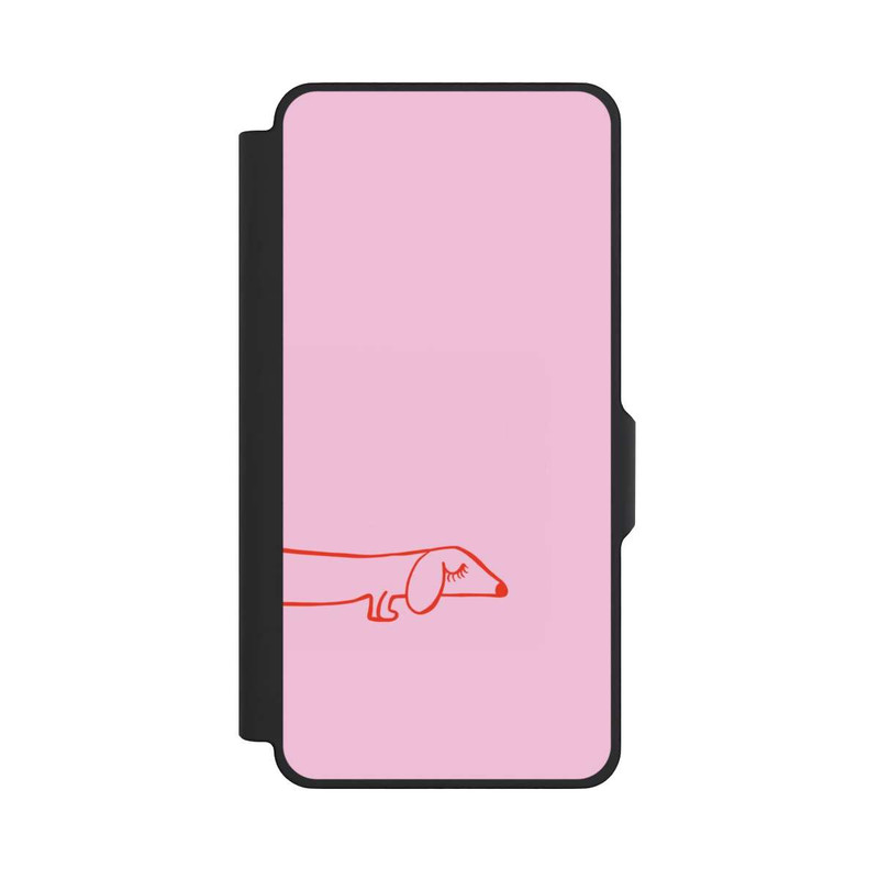 Galaxy S26+ NIVOflip Dachshund Illustration Pink