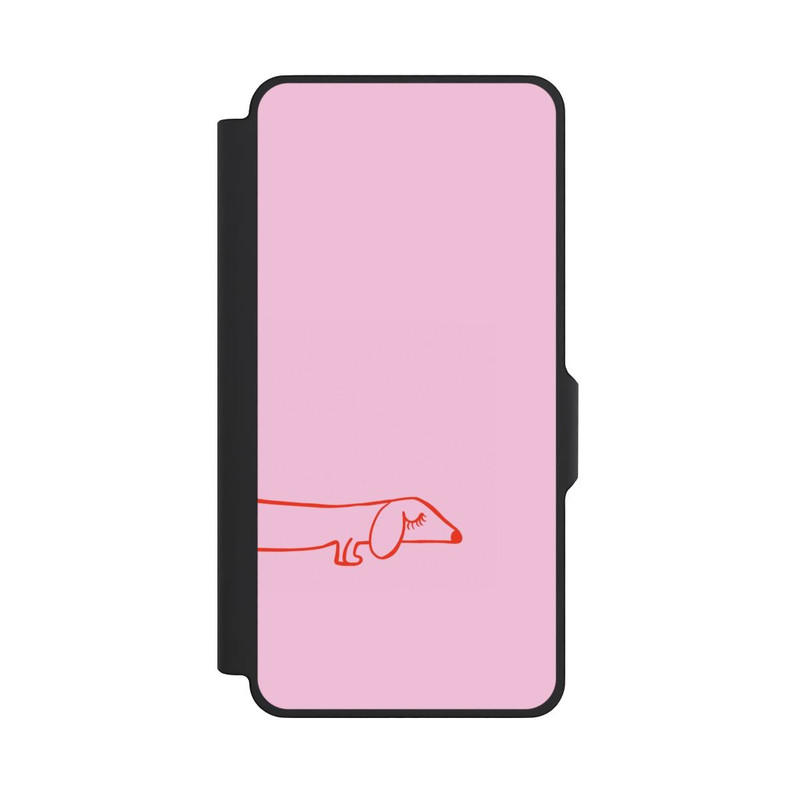 Galaxy S26+ NIVOflip Dachshund Illustration Pink