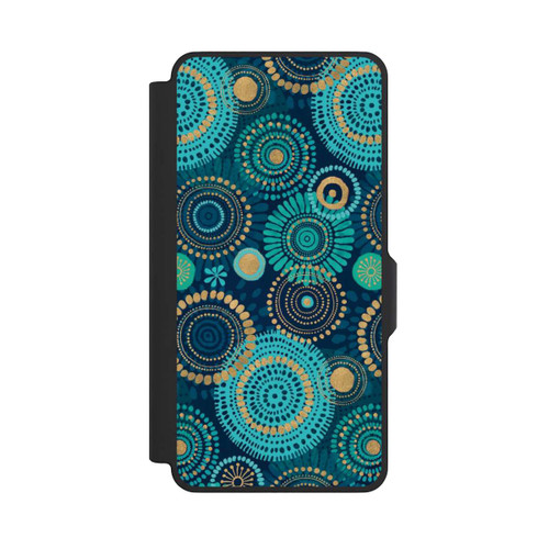 Samsung Galaxy S26+ NIVOflip Blockprint India Teal Gold