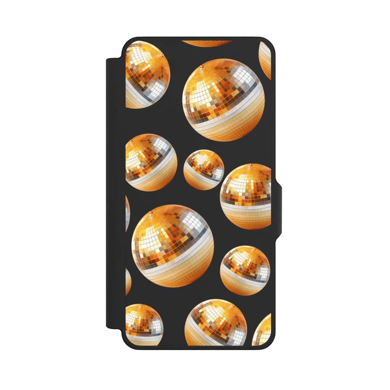 Galaxy S26+ NIVOflip Disco Ball Party Gold Orange Transparent with AI