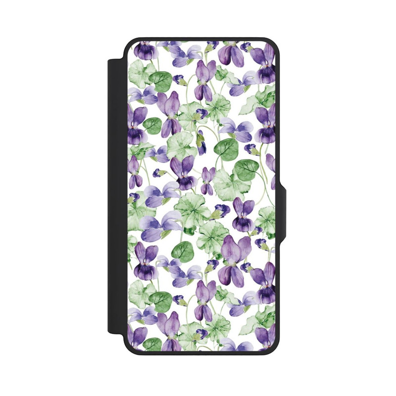 Galaxy S26+ NIVOflip Purple Wildflowers Pattern Watercolor