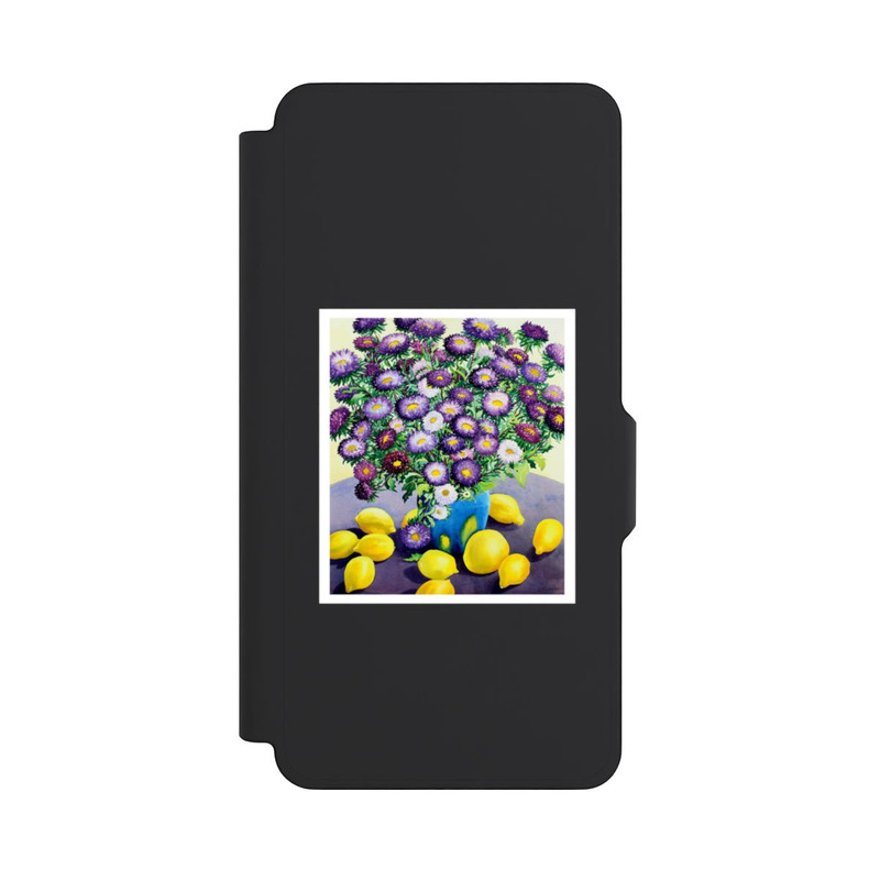 Galaxy S26+ NIVOflip Purple Asters and Lemons by Christopher Ryland