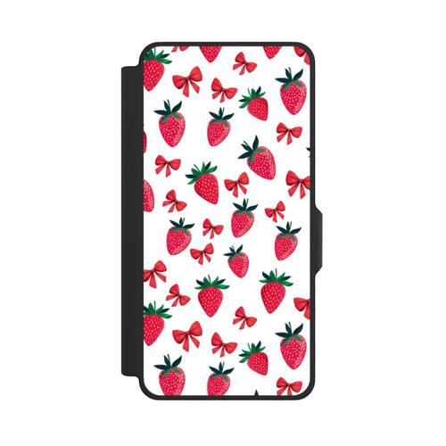 Samsung Galaxy S26+ NIVOflip Erdbeer Herz Muster Schleifen Rot