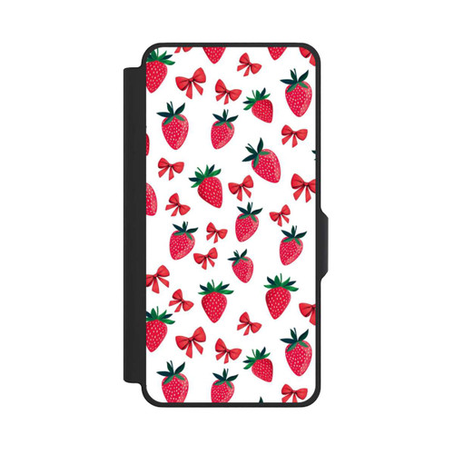 Samsung Galaxy S26+ NIVOflip Strawberry Ribbon Pattern Red