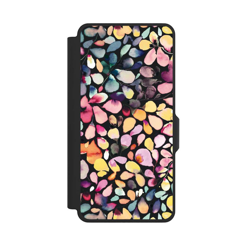 Galaxy S26+ NIVOflip Eucalyptus Watercolor Leaves Black