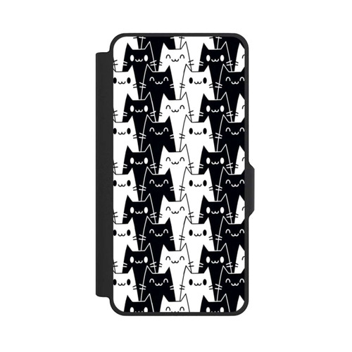 Samsung Galaxy S26+ NIVOflip Katzentapete Schwarz Weiß