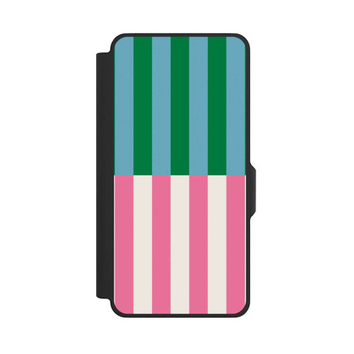 Samsung Galaxy S26+ NIVOflip Motif Rayé Vert Rose