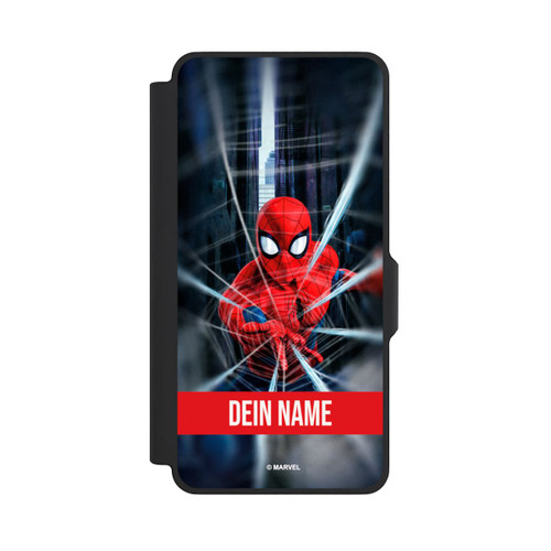 Samsung Galaxy S26+ NIVOflip Spiderman Webs in Action Personalisierbar