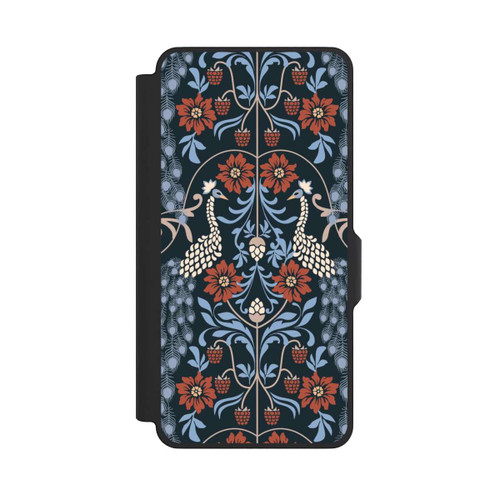 Samsung Galaxy S26+ NIVOflip Vintage Peacock Garden Arts and Crafts Floral Dark