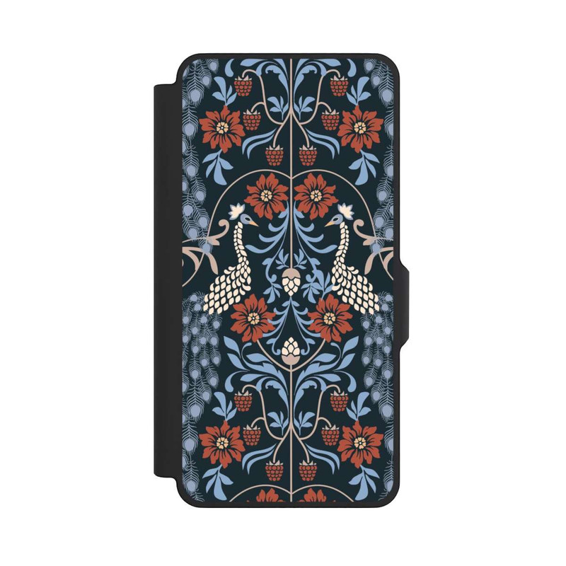 Galaxy S26+ NIVOflip Vintage Peacock Garden Arts and Crafts Floral Dark