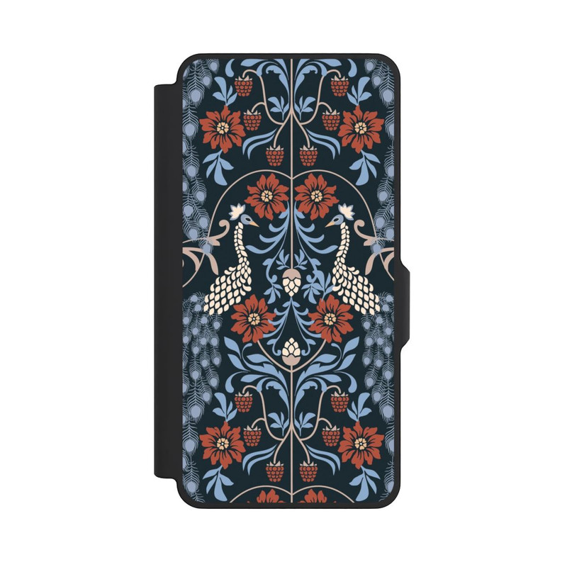 Galaxy S26+ NIVOflip Vintage Peacock Garden Arts and Crafts Floral Dark