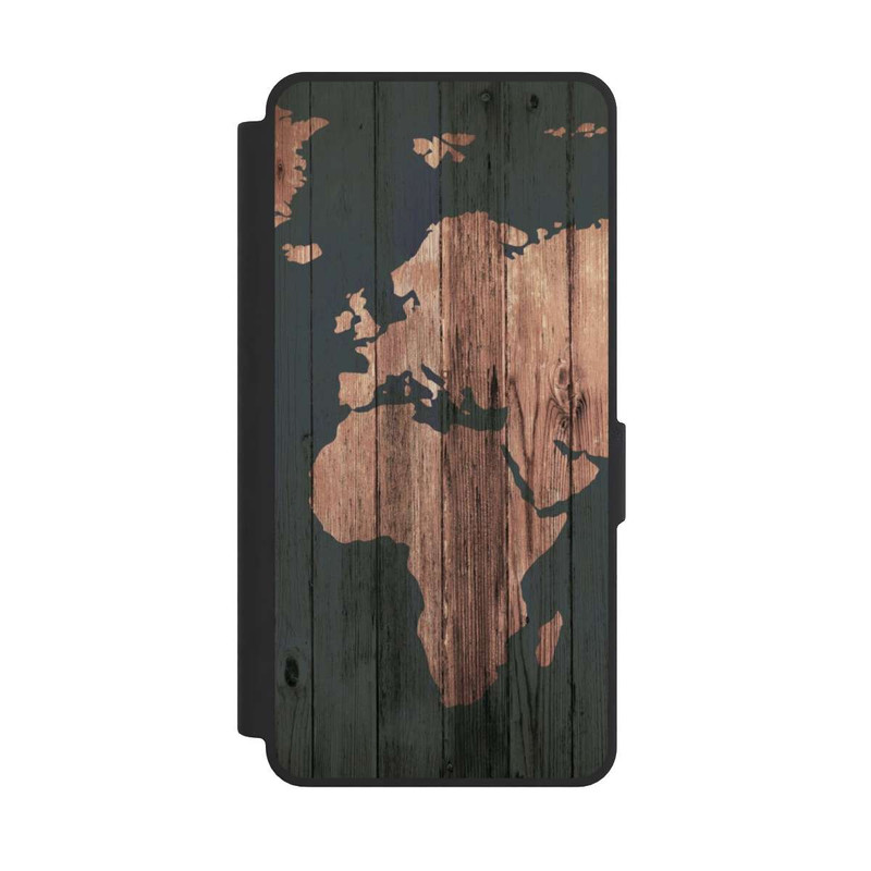 Galaxy S26 Ultra NIVOflip Wooden World Map