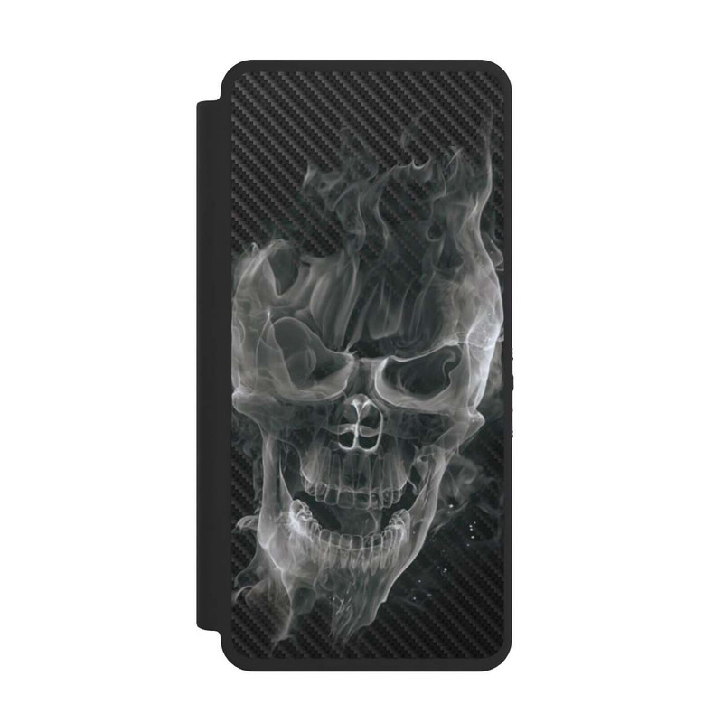 Galaxy S26 Ultra NIVOflip rauchender Totenkopf Carbon