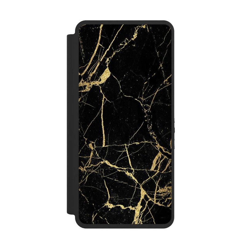 Galaxy S26 Ultra NIVOflip Schwarzgoldener Marmor-Look