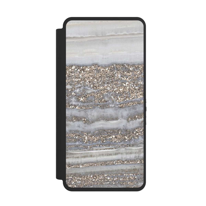 Galaxy S26 Ultra NIVOflip Weißer Glitzer Marmor Look