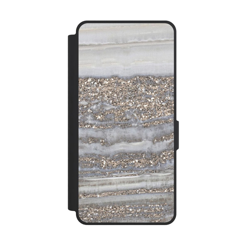 Galaxy S26 Ultra NIVOflip Weißer Glitzer Marmor Look