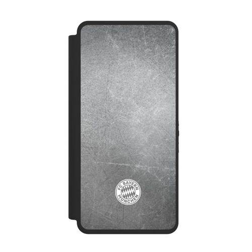 Samsung Galaxy S26 Ultra NIVOflip Klassisches FCB Logo Klein - Weiß auf Metalllook