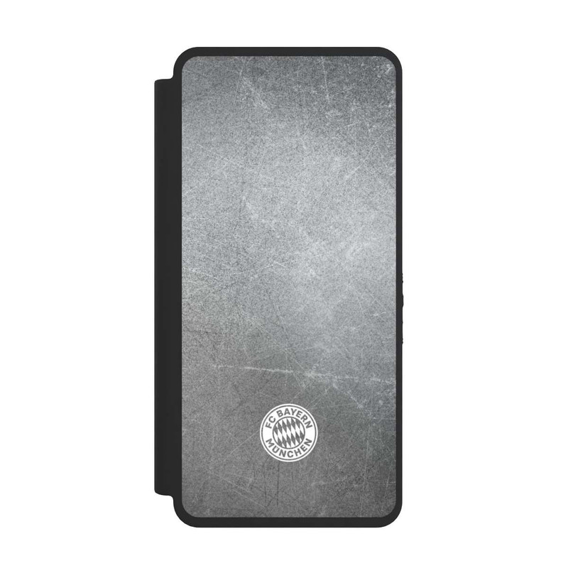 Galaxy S26 Ultra NIVOflip Klassisches FCB Logo Klein - Weiß auf Metalllook