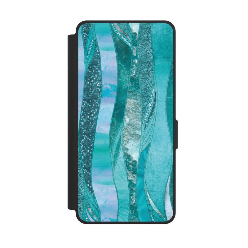 Galaxy S26 Ultra NIVOflip glamouröser Glitzerlook blau