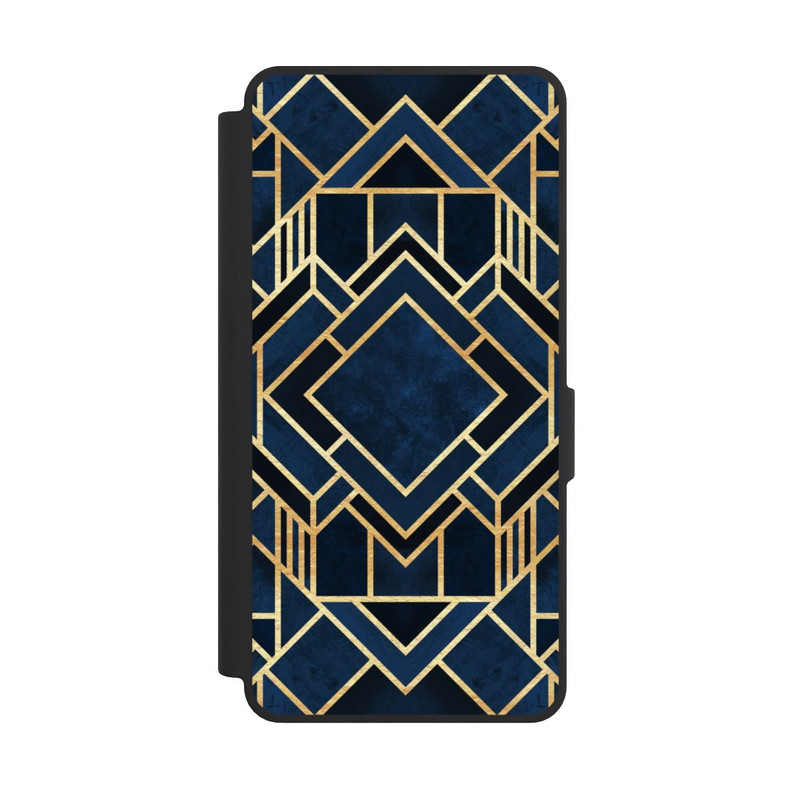 Galaxy S26 Ultra NIVOflip Kunst Deko Blau Golddruck