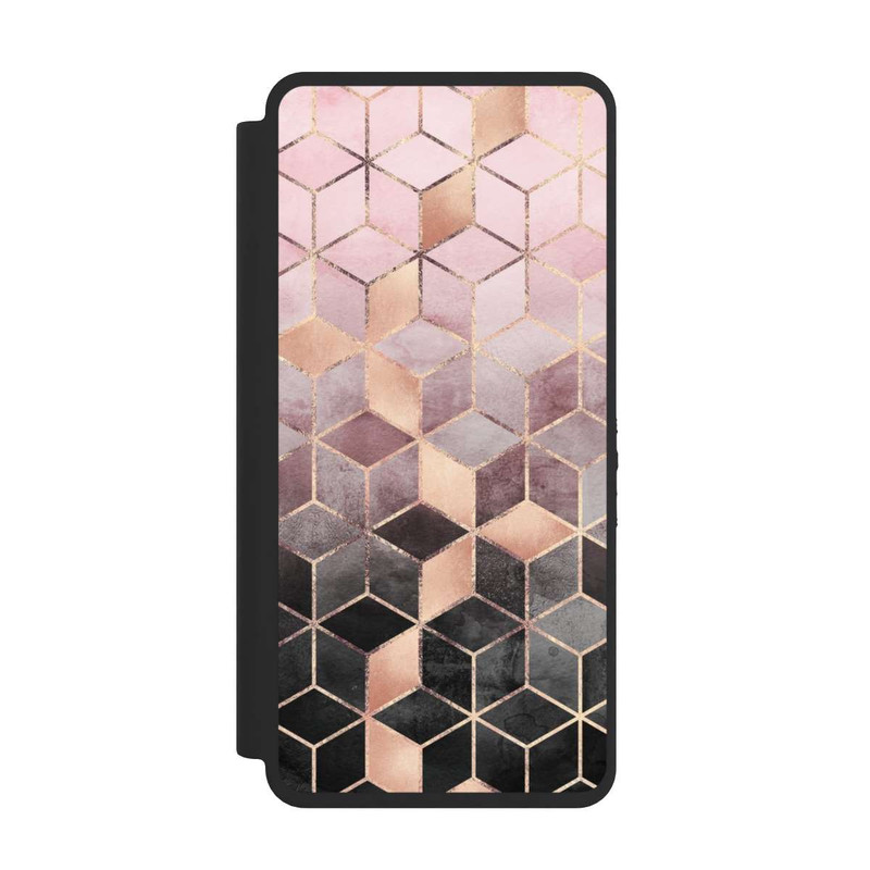 Galaxy S26 Ultra NIVOflip Pink-grauer Farbverlauf Würfel Druck