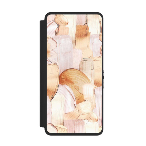 Samsung Galaxy S26 Ultra NIVOflip Weiß/Gold Pinsel Muster
