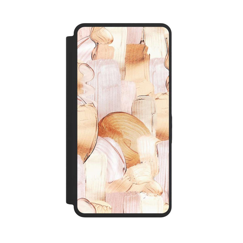 Galaxy S26 Ultra NIVOflip White/Gold Brush Pattern