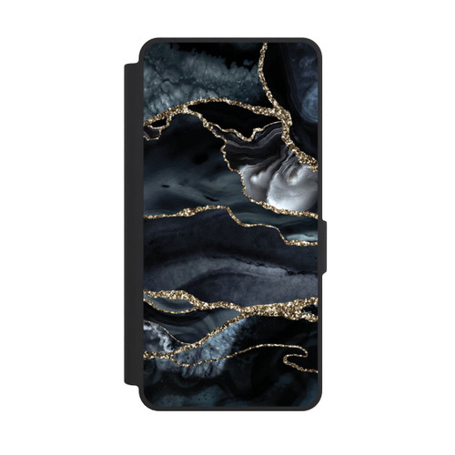 Samsung Galaxy S26 Ultra NIVOflip Dunkler Marmor Gold Glitzerlook
