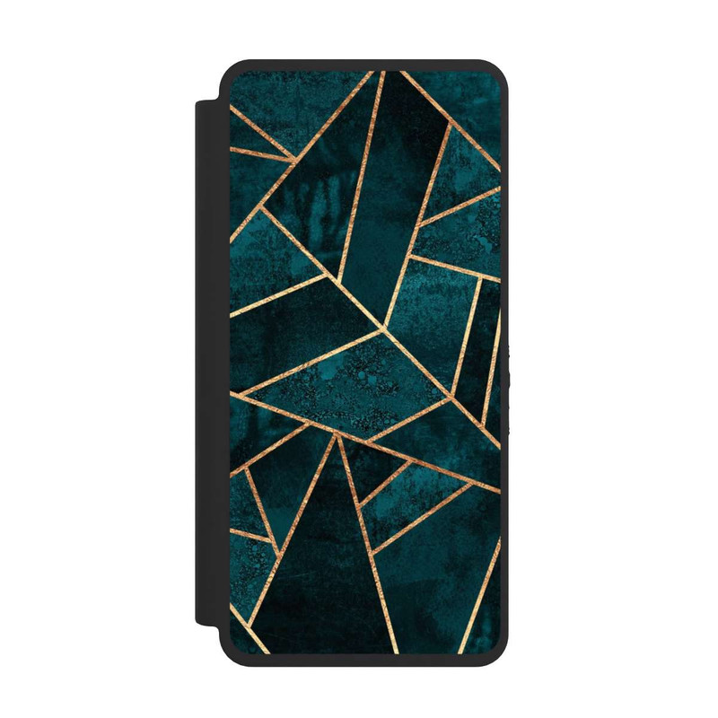 Galaxy S26 Ultra NIVOflip Tief Blaugrün Stein Gold Druck