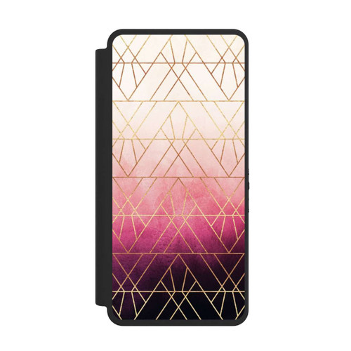 Samsung Galaxy S26 Ultra NIVOflip Pink Ombre Dreiecke Golddruck