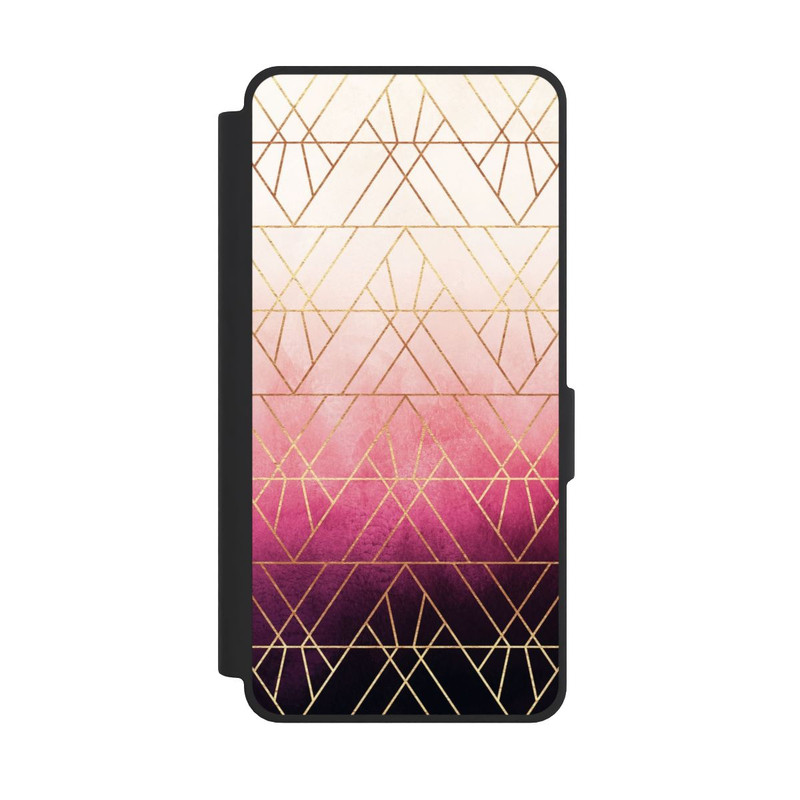 Galaxy S26 Ultra NIVOflip Pink Ombre Dreiecke Golddruck