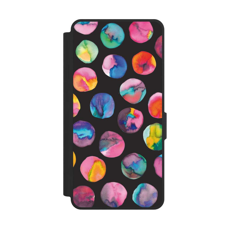 Galaxy S26 Ultra NIVOflip Marbres d'encre colorés points noirs