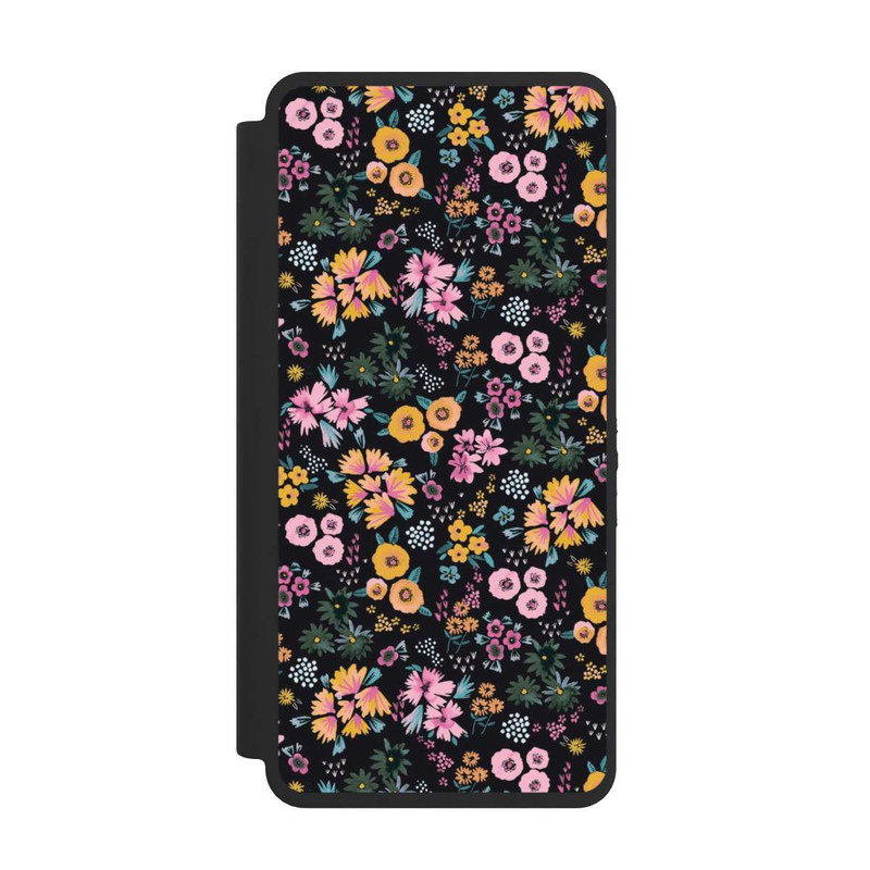 Galaxy S26 Ultra NIVOflip Kleine bunte Blumen Schwarz 2