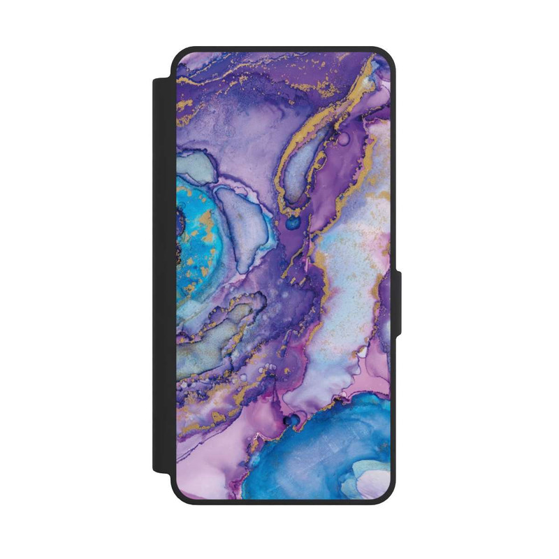 Galaxy S26 Ultra NIVOflip Encre tourbillonnante violette et bleue