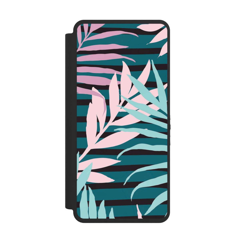 Galaxy S26 Ultra NIVOflip Pastell-Dschungelblätter rosa blaugrün
