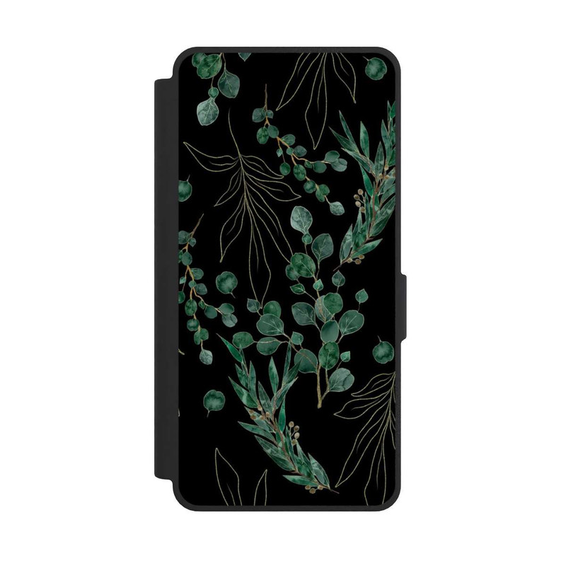 Galaxy S26 Ultra NIVOflip Feuilles d'Eucalyptus Fond Noir