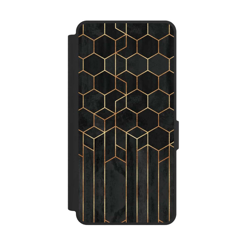 Galaxy S26 Ultra NIVOflip Hexagones noirs