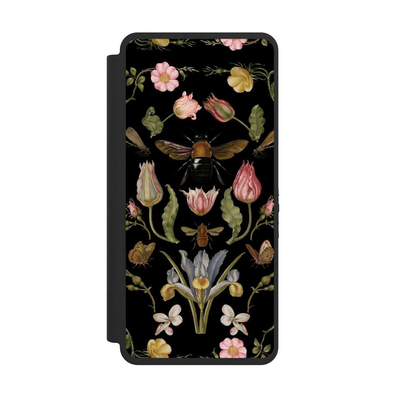 Galaxy S26 Ultra NIVOflip Wildblumen und Biene Schwarz