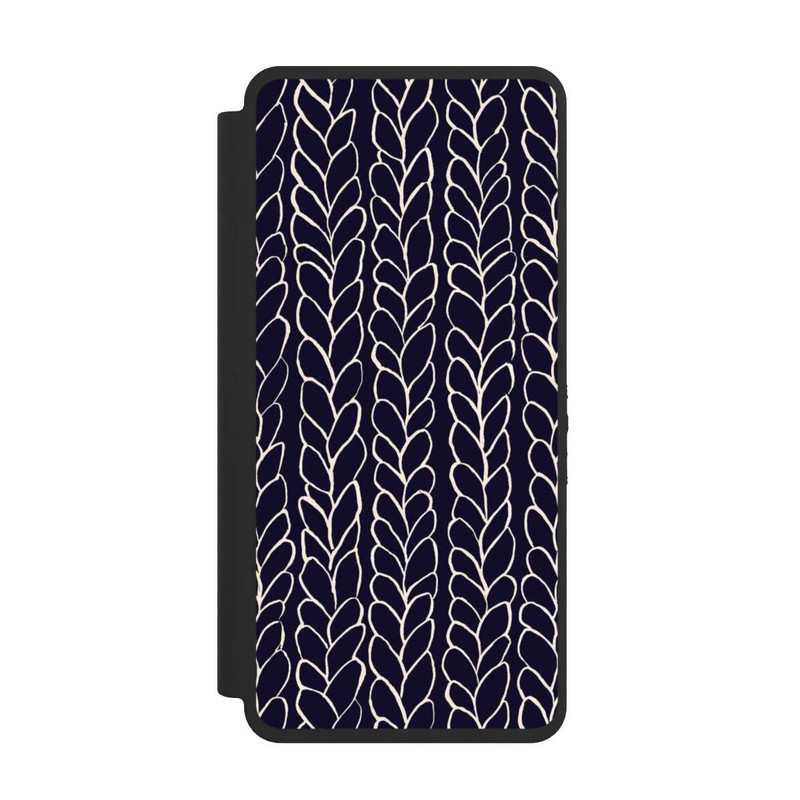 Galaxy S26 Ultra NIVOflip gezeichnete Wollzöpfe Marine