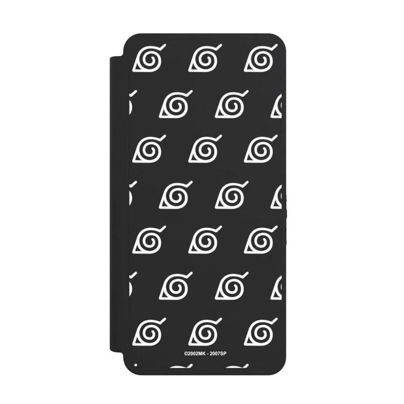 Galaxy S26 Ultra NIVOflip Konoha Pattern Blanc sur Fond Transparent