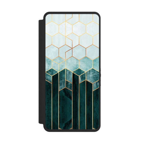 Samsung Galaxy S26 Ultra NIVOflip Blaugrüne Sechsecke
