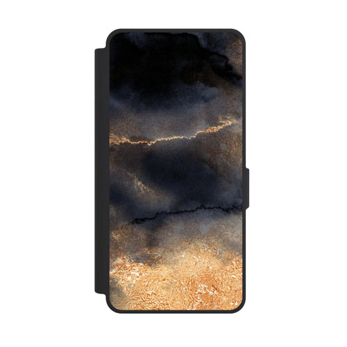 Samsung Galaxy S26 Ultra NIVOflip Schwarzer Marmor Goldstaub Look